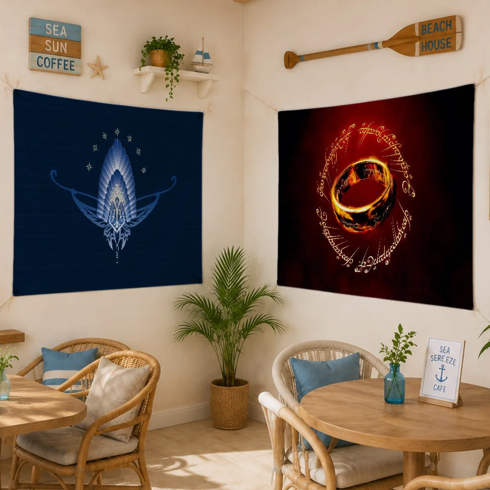 Movie The L-Lord of The R-Rings-ES Flag Digital Printed Flag Tapestry Creative Pattern Living Room Wall Art Party Outdoor Decor