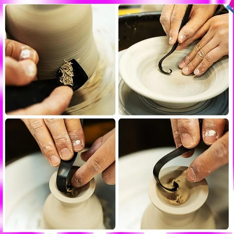 

N96R Stainless Steel Pottery Trimming Tools For Clay And Trim,Pottery Double Ended Trim Tools And Trimming Tools 2Pcs