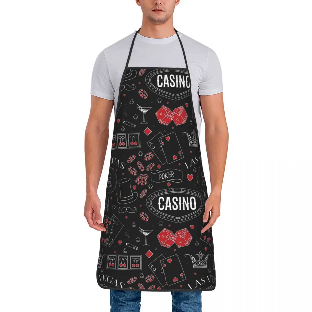 Decorative Elements Cooking Master Bib Aprons Men Women Unisex Kitchen Chef Card Class Tablier Cuisine Cooking Baking Painting