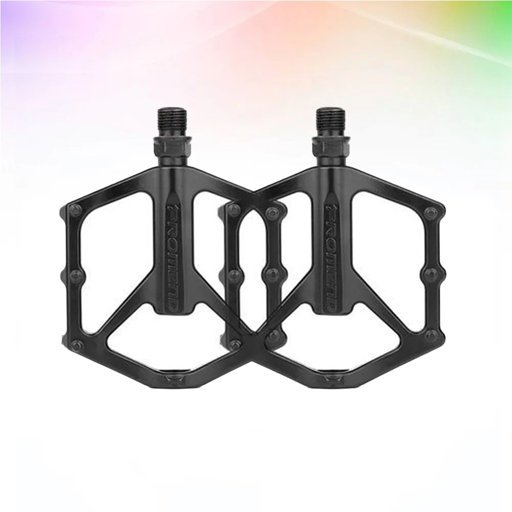 

1 Pair Aluminum Alloy Mountain Bike Pedals Bike Treadle Pedals for Mountain Cycling Road Bicycles (Black)