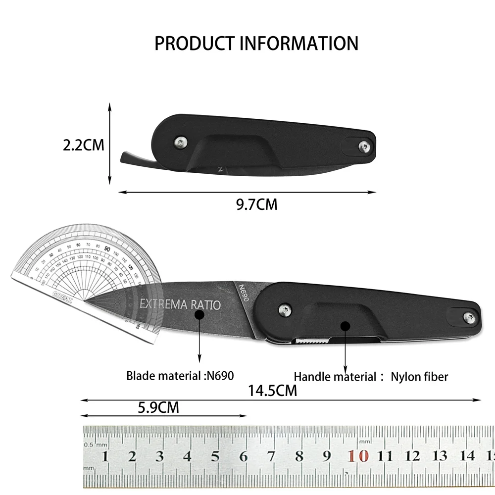 High Quality Italy Extrema Ratio Hunting Folding Knife D2 Blade G10 Handle EDC Outdoor Survival Camping Hiking Cutting Tools