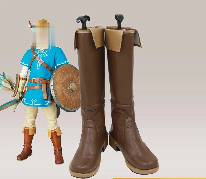 

Game Tears of The Kingdom Link Cosplay Shoes Boots Halloween Carnival Party Christmas Costume Prop