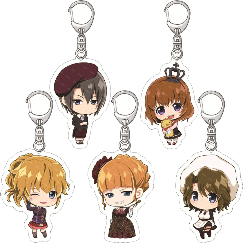 55MM Anime Umineko: When They Cry Figur Beatrice Jessica Ushiromiya Eva-Beatrice Kyrie Ushiromiya Acryl-Schlüsselanhänger Kawaii ‌   Geschenk