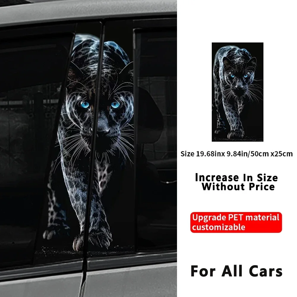 Money Leopard Car B-pillar Decal Waterproof Stickers Auto Center Pillar Sticker Cover Scratches Vehicle Decor Accessories