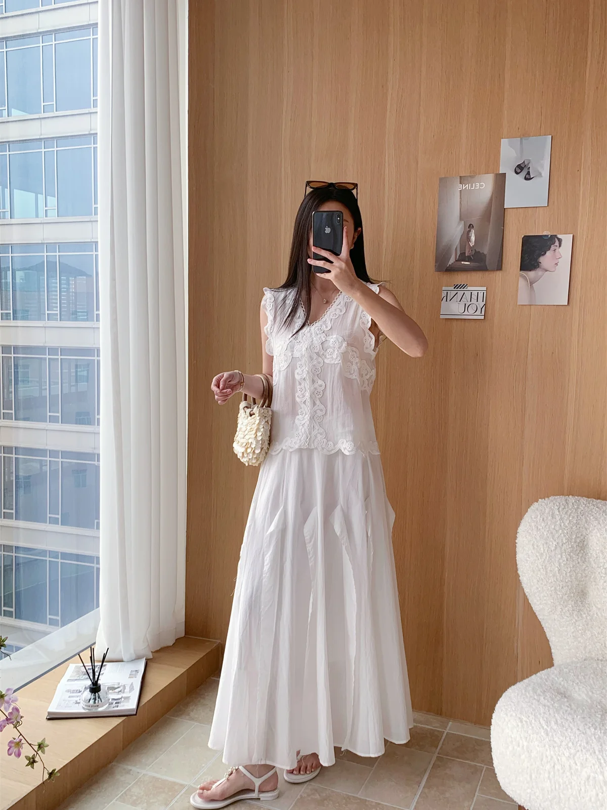 

Романтическая кружевная блузка с асимметричным подолом и цветочной вышивкой K2, элегантная, с V-образным вырезом, свободного кроя, женская