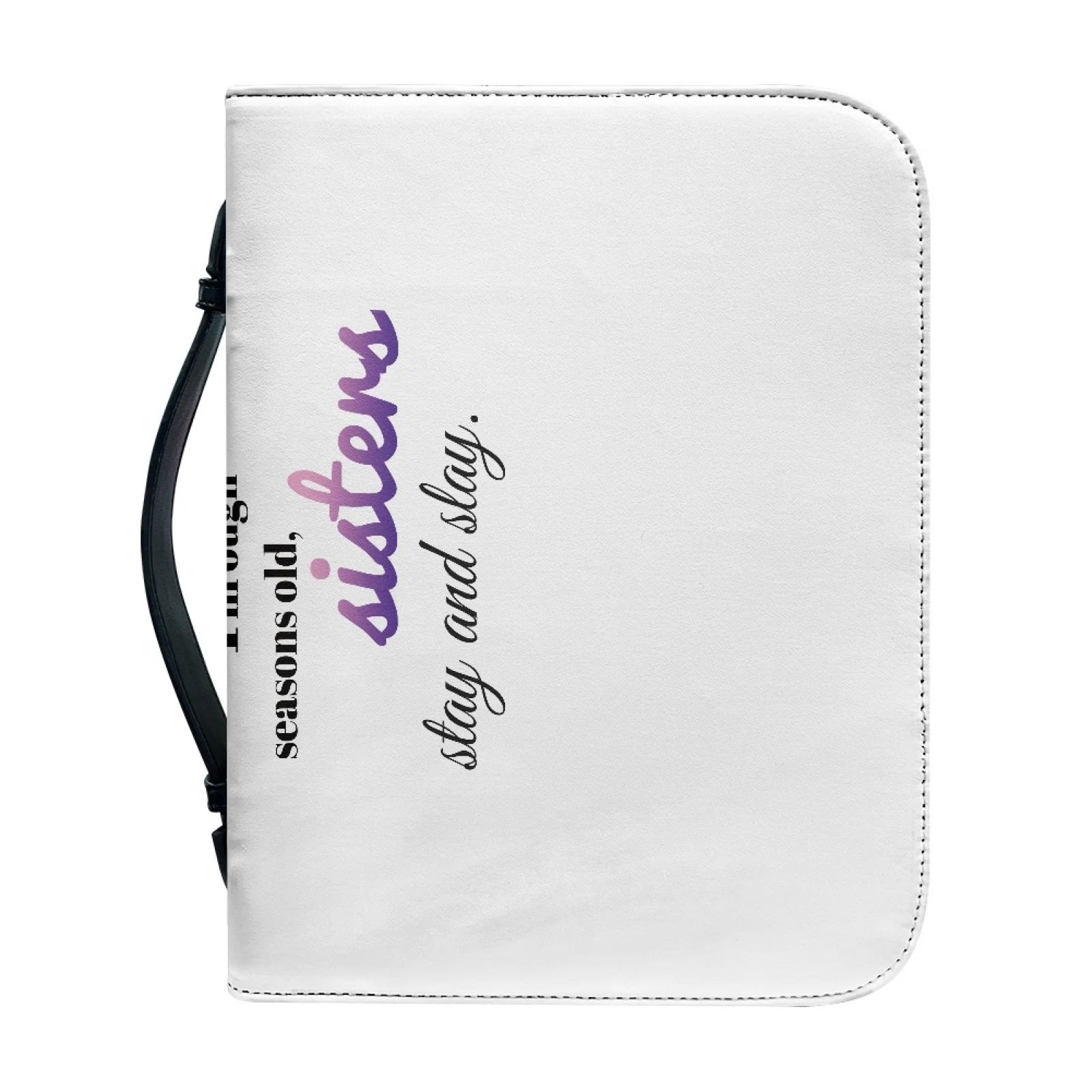 XIXIRIMIDO Purple Lavender Print Waterproof Bible Holder for Women Portable Bible Study Bag New Arrival