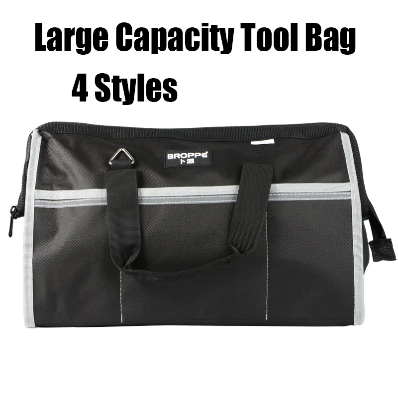 Durable 4 Styles Large Capacity Tool Bag Hardware Tool Organizer Suitcase Thickened Waterproof Oxford Fabric Toolkit Fixed Tool