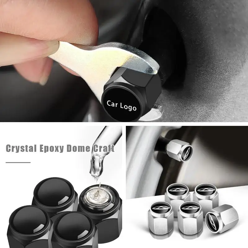 Car Emblem Wheel Tire Styling Tire Valve Air Nut Cover Accessories for Chery Tiggo 2 3 4 5 6 7 8 3X 5X Pro T11 5X Glx 7
