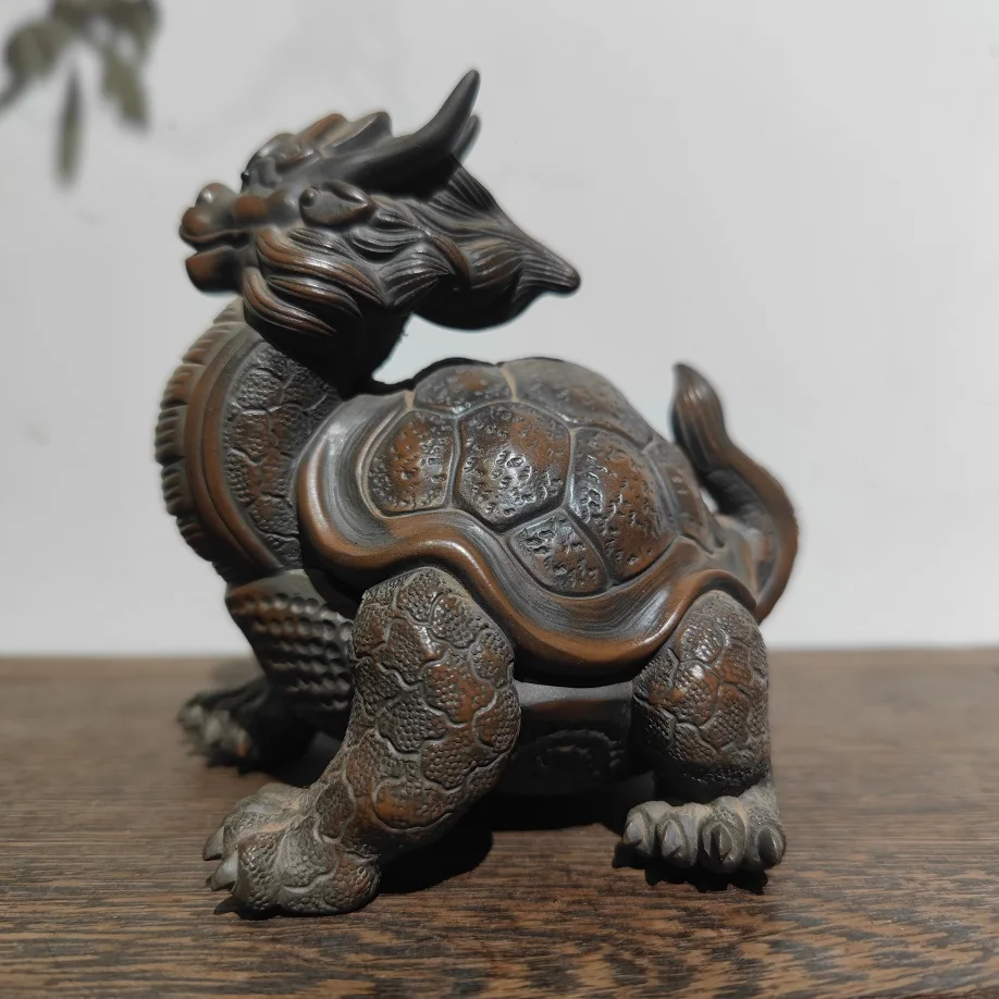 Luch Handmade Nixing Pottery Dragon Turtle Tea Pet – Auspicious Symbol for Tea Ceremony & Collection