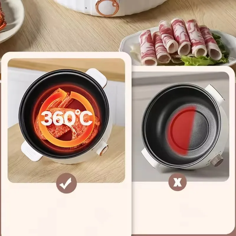 Electric Portable Multifunctional Cooker Household Double Layer Hot Pot Mini Non-stick Cookware for Kitchen and Home Appliance view 2