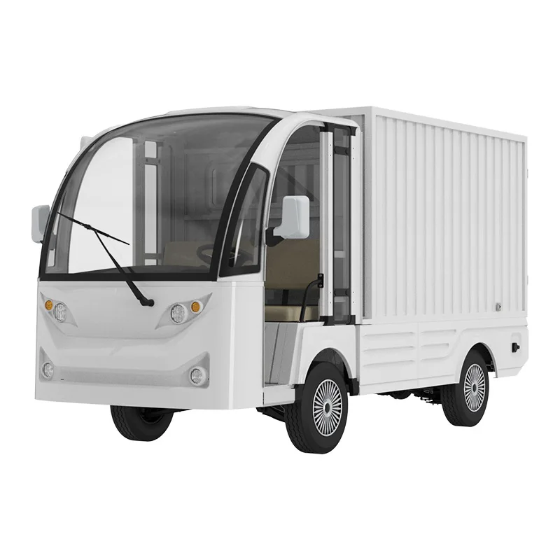 Semi-enclosed electric low-speed truck four-wheel electric tool truck