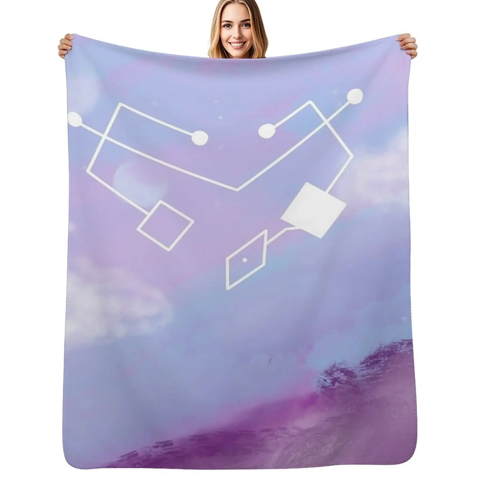 

Heart & Space Throw Blanket Luxury Brand Heavy Flannels Blanket