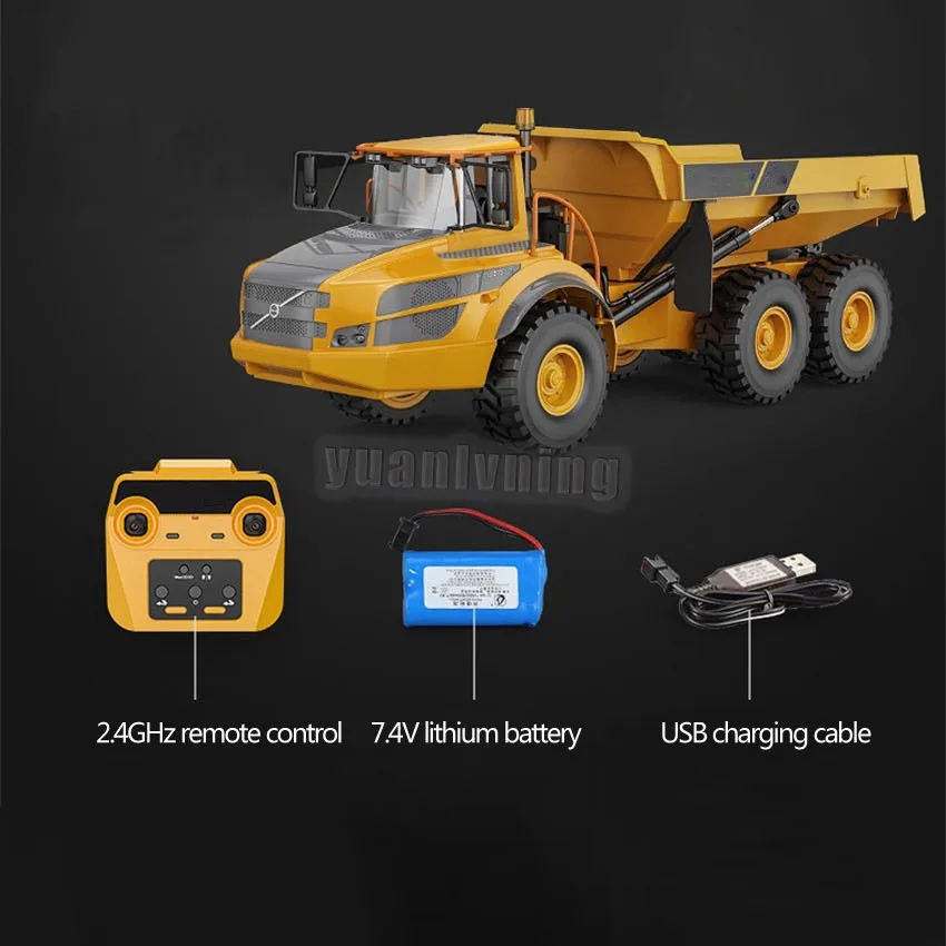 Grande RC Truck Boy Toys 1:20 Double Rc Dumper Cars Trucks Remote Wireless Car Tractor articolato Dump Engineering Car Toys Gift