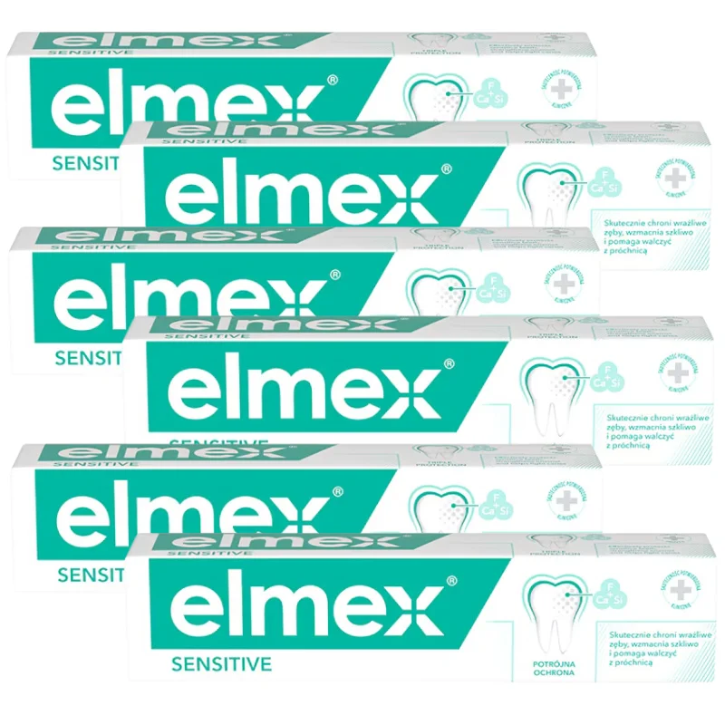 Elmex Sensitive Triple Protection Zahnpasta 6X75Ml