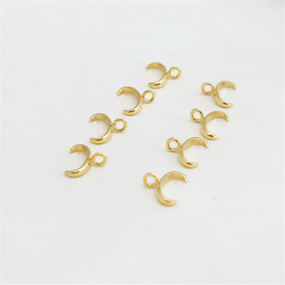 14K Vergulde Clip Kraal Knoop Kop Hanger, Diy Sieraden, Gouden Ketting, Vergulde Accessoires