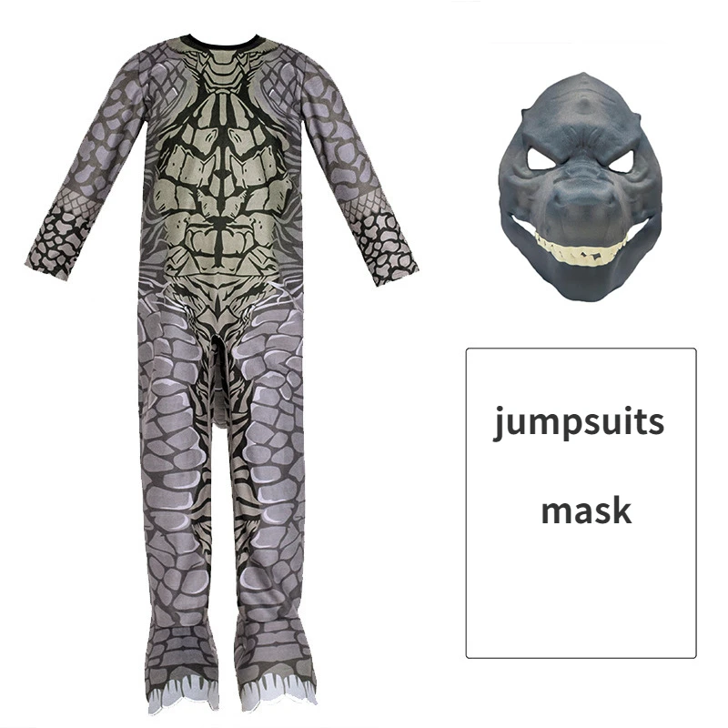 Godzilla Anime Cospaly Costume Mask Children Stage Jumpsuit Doll Costume Gojira Performance Props Birthday Gifts