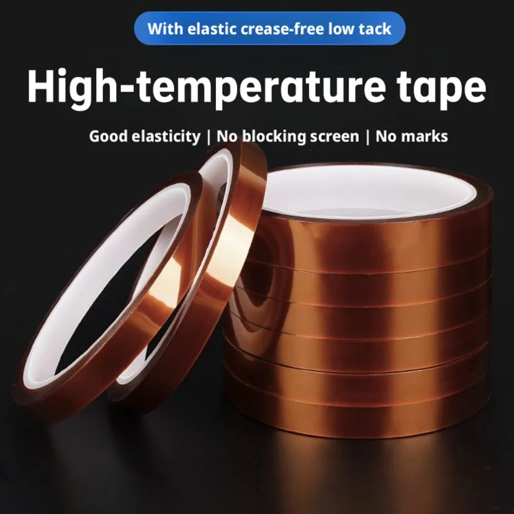 Long Gold Finger High Temperature Resistant Tape Polyimide Tape Multi Size Pet Anti Static Lithium Battery Insulation Tape