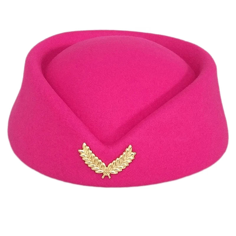 Beret Hat Caps Airline Stewardess Flight Attendant Vintage Looking Hat Uniform