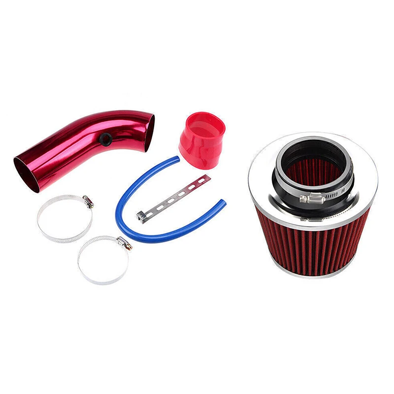 76mm Car Refitted Winter Mushroom Head Air Filter Intake Pipe Filter High Flow High Cold Air Filter Aluminum Pipe Kit