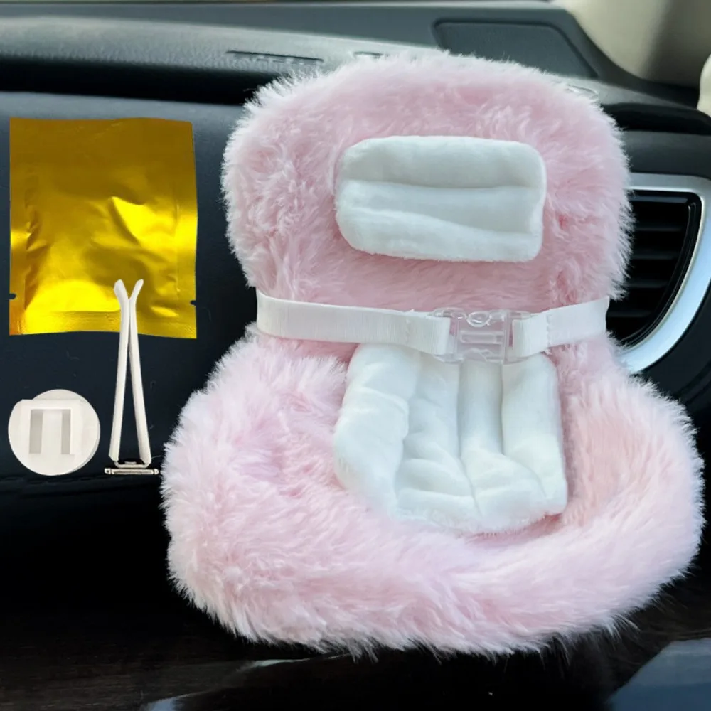 

Durable Doll Car Seat Cartoon Ornaments Only Selling Seat Car Doll Safety Seat Plastic Car Air Exhaust Decoration for 17cm Doll