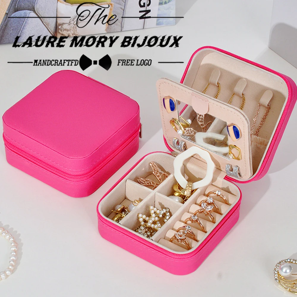 

1PCS Household Portable Jewelry Storage Box Mini Single-layer Jewelry Necklace, Ring, Earring, Earring, Earring Packaging Box