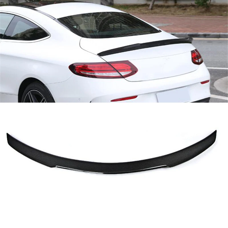 

For Real Carbon Fiber Spoiler WING Benz C - Class Coupe C205 Car Trunk Accessories Tail Fin FD Style 2015-2023