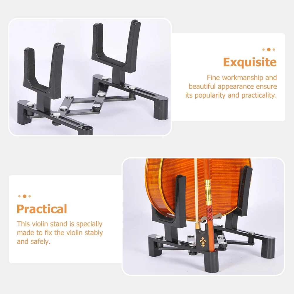 

Violin Stand Fiddle Floor Holder Fall to The Ground Support Foldable Bracket Non-slip Mat Supply Folding Stretchable