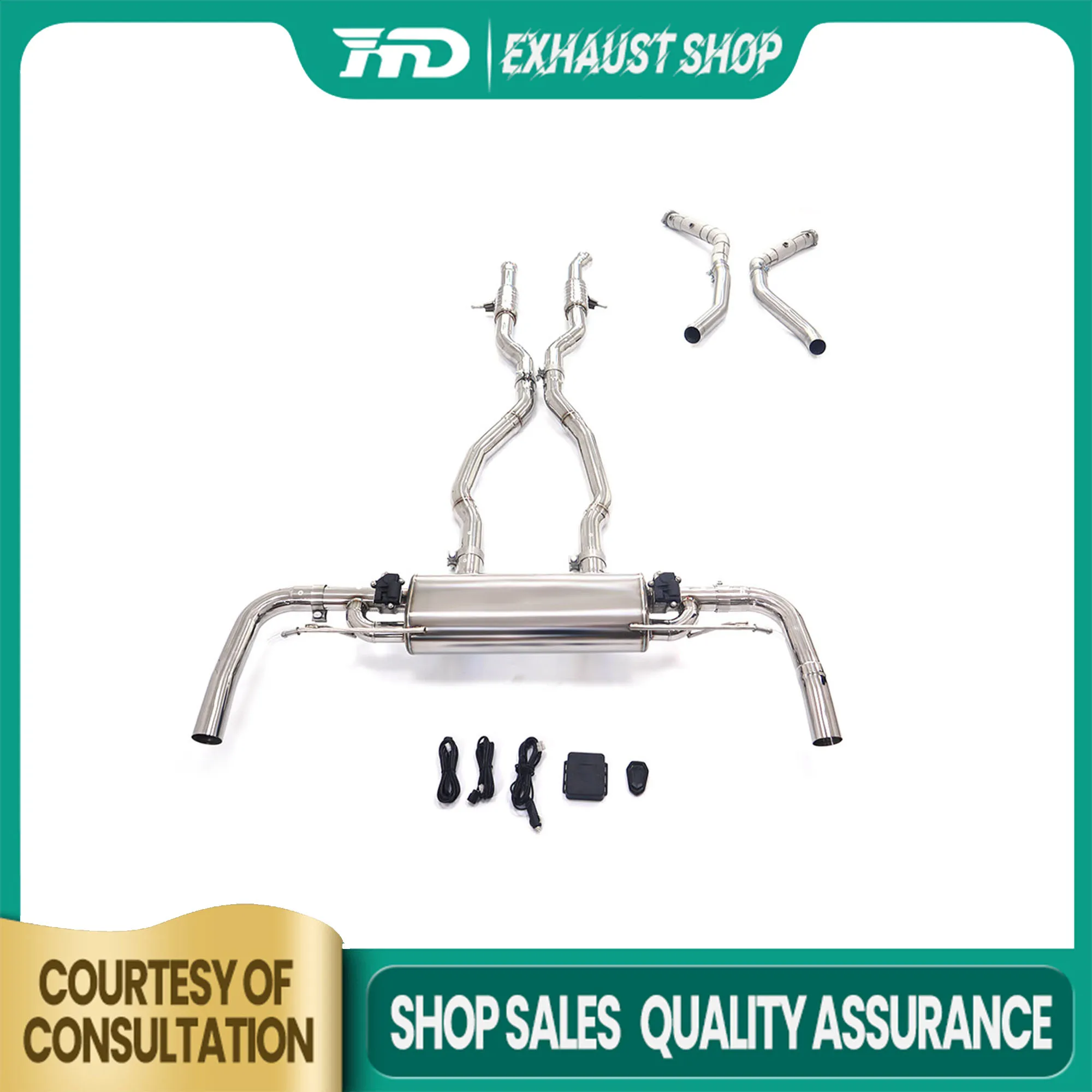

HMD Catback for Mercedes Benz GLS63 X166 5.5T Exhaust System Performance Stainless Steel Valve Muffler Pipe Car Accessories
