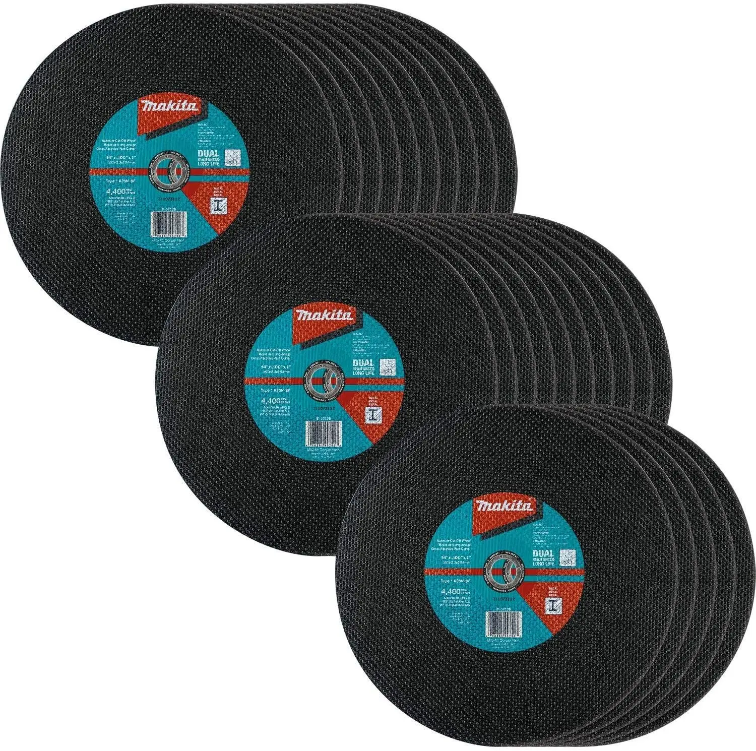 B-57598-25 Roda de corte abrasiva de 14" x 1" x 3/32", 25/Pk