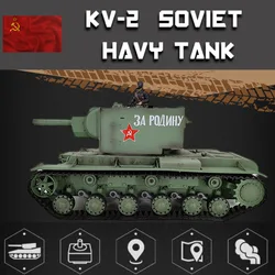 Henglong 2.4g 3949 sowiecki rosja Kv-2 czołg Model Rc może uruchomić symulację wygląd efekt dźwiękowy zabawki zdalnie sterowane wojskowy