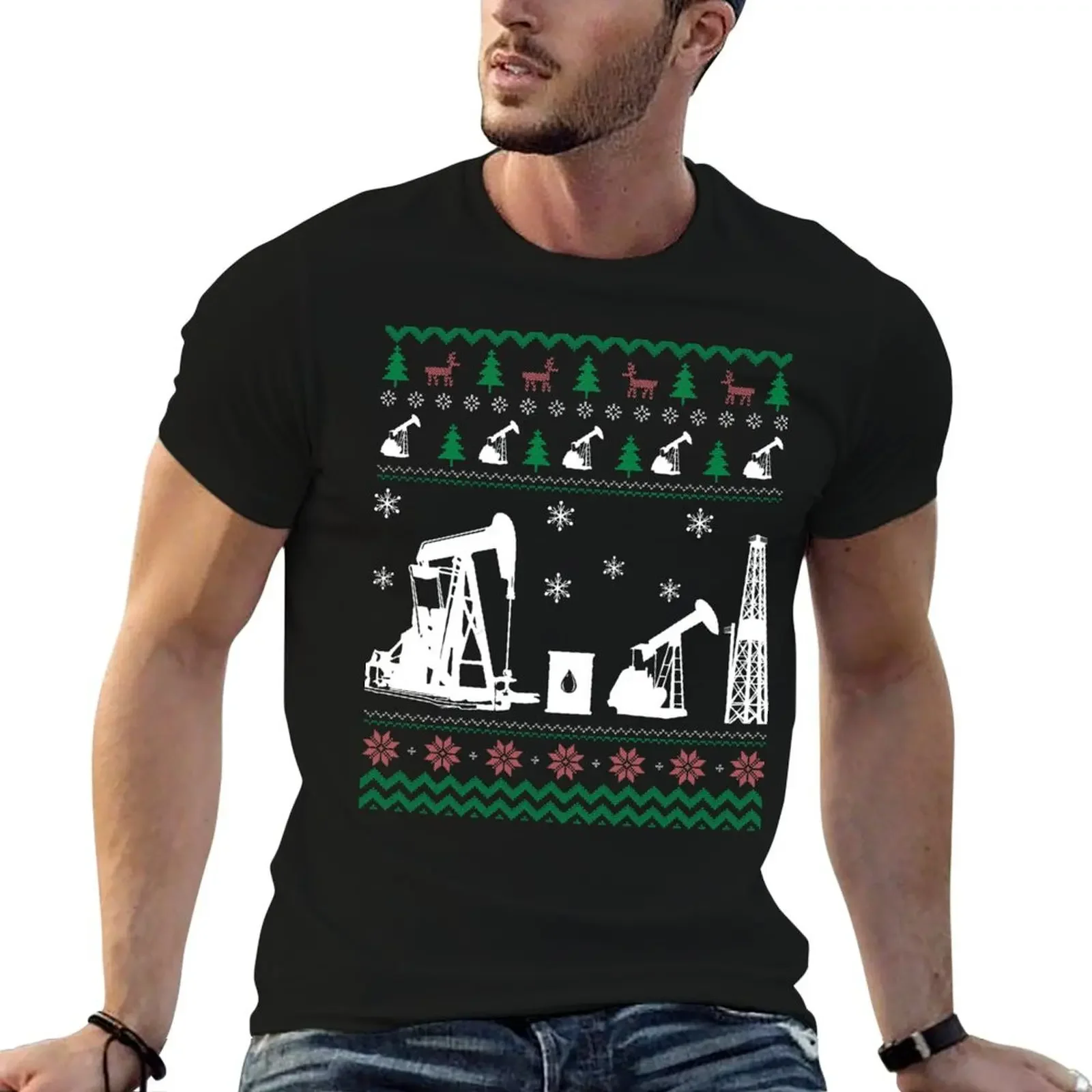 

Christmas Gifts - Oil Field Worker Funny Christmas Sweatshirt, Ugly Christmas Sweater For Men, Women T-Shirt