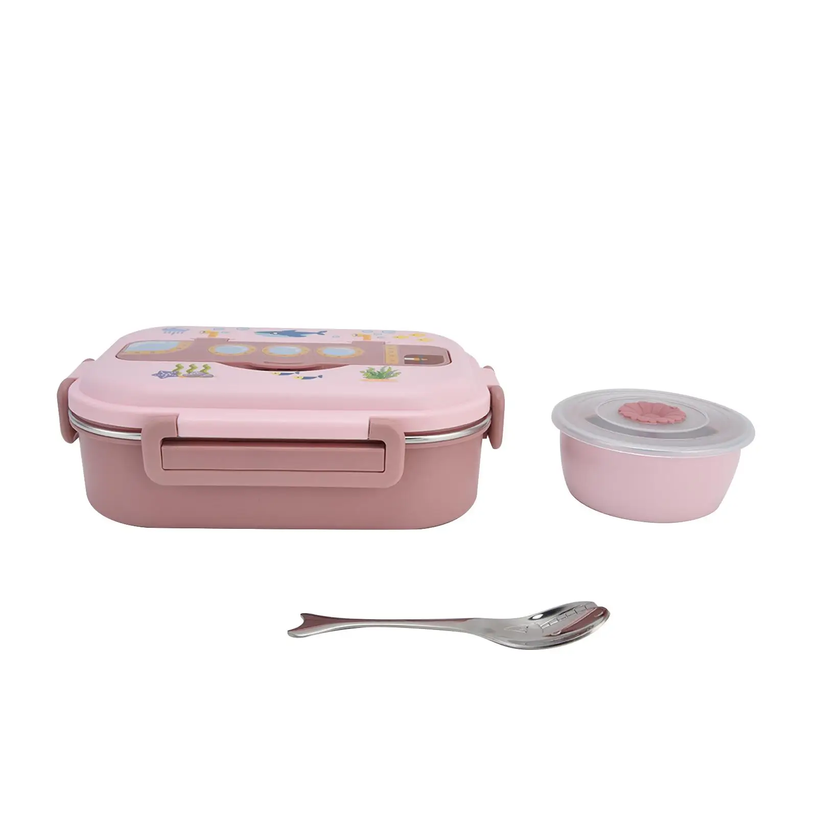 

Bento Box Легко очищаемый контейнер для обеда Отделение, устойчивое к запаху, идеально подходит для кемпинга, дома, школы, работы