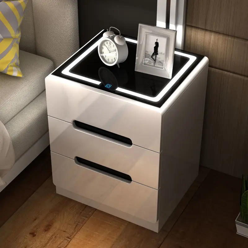 

Smart bedside table Simple modern multi-function wireless locker Storage cabinet Bedroom locker Bedside cabinet