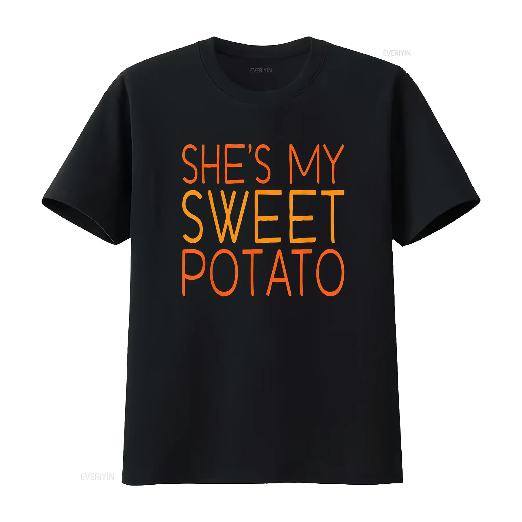 Shes My Sweet Potato I Yam Set Thanksgiving Couples Matching T Shirt Black 2X Large vintage Washed fashion designer clothes