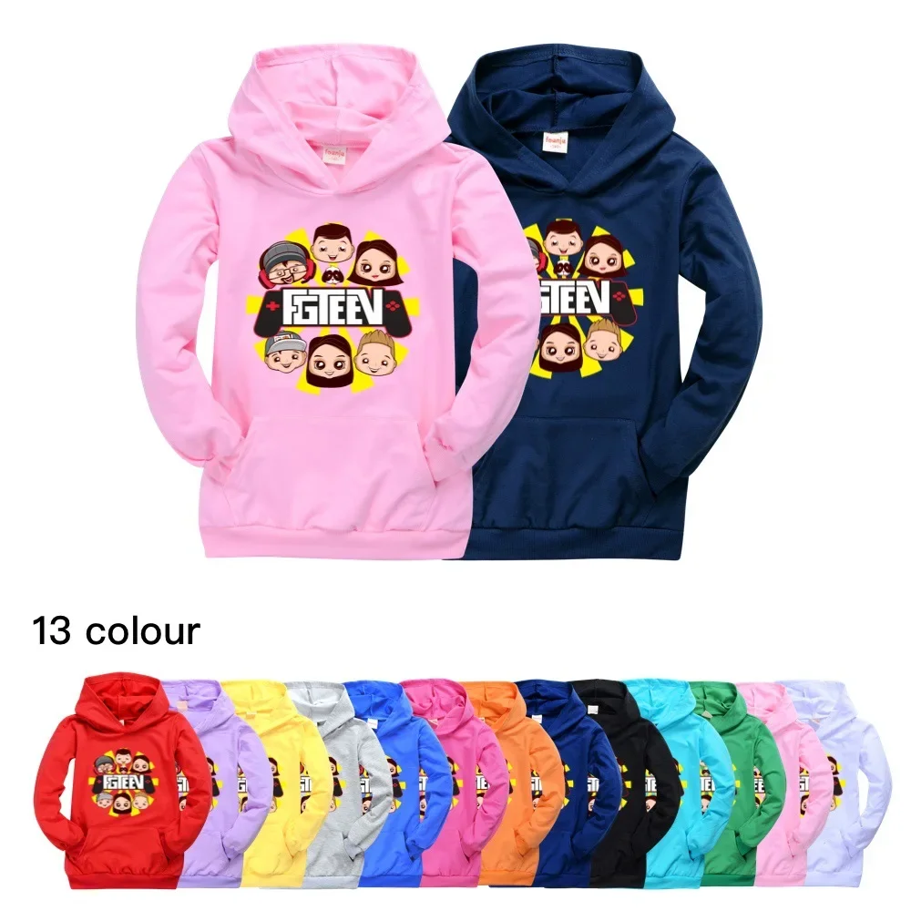 New Print Clothes Fgteev Hoodie boy Streetwear Harajuku Children Game Anime Oversize Pullover Kids girl Sweatshirt