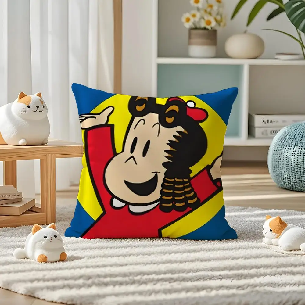 The L-little Lulu Show Pillow Case Pillow Case Plush Fabric Soft Double Sided Print Home Sofa High Quality Cushion