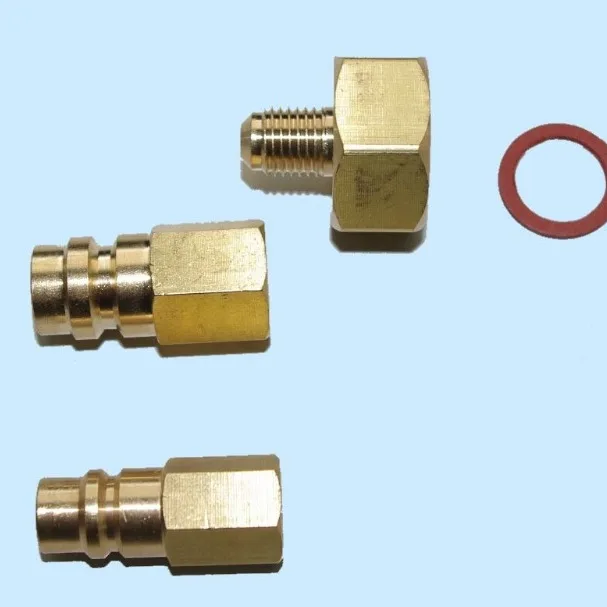 3pcs Bottle Adapter Set For Refrigerant R134a Air Conditioning Gas Transfer Adapter Automotive HVAC Connection