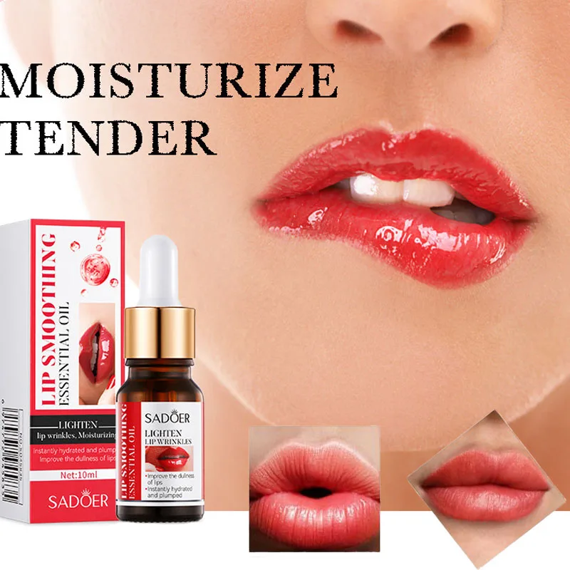 Collagen Lip Booster Plumping Serum Oil Hyaluronate Moisturizing Sexy Plump Products Enhancer Non-Irritating Brighten Fade Lines