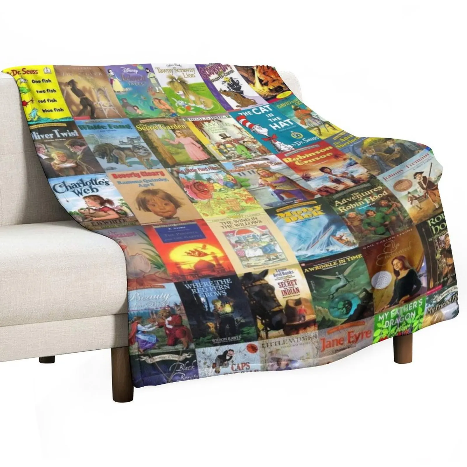 

Children's Books Throw Blanket Moving funny gift Summer Beddings Designers Blankets