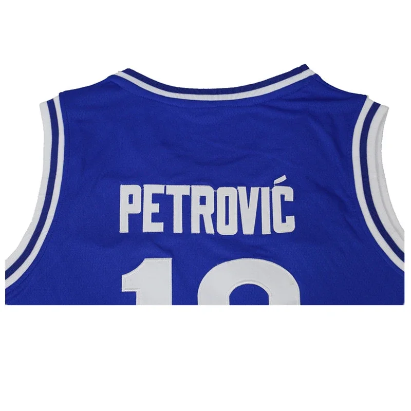 Sport Basketball jerseys CIBONA 10 PETROVIC Jersey Embroidery Sewing Outdoor Sportswear Hip-hop Culture Movie BULE