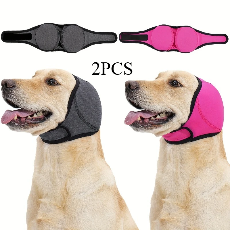 2-pack of Dog Calming Hoods—adjustable Ear Protectors Designed To Reduce Noise and Alleviate Anxiety. Ideal for Thunderstorms,
