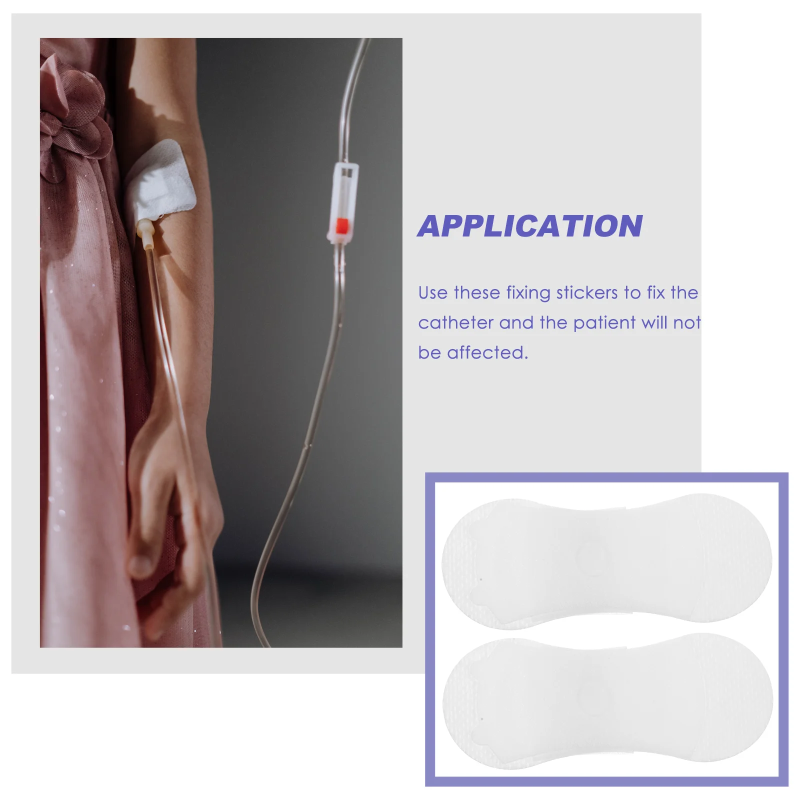 

10pcs Catheter Fixing Stickers Universal Size Strong Adhesive Stabilization Device For Urinary Catheter Supplies Fix Patch