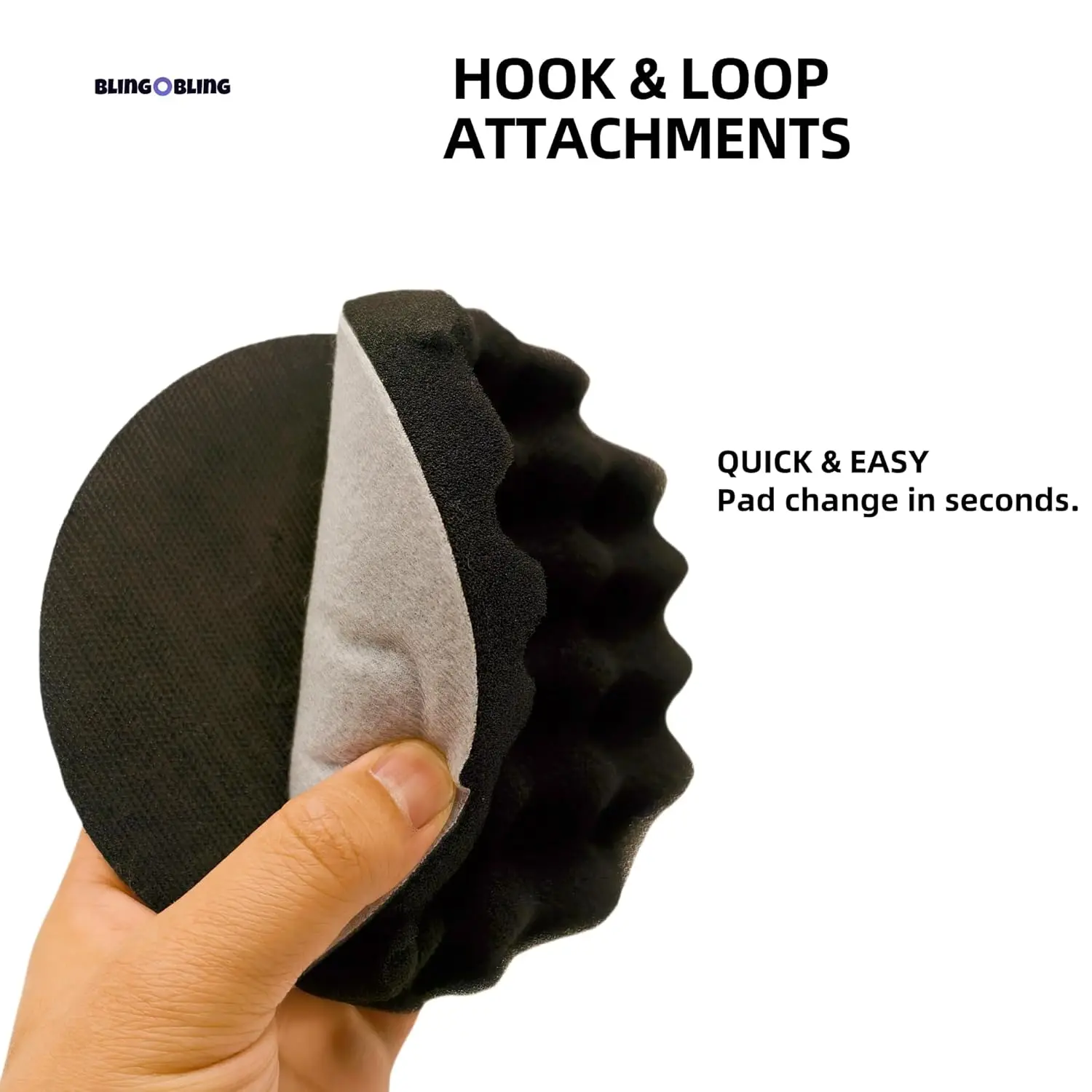 19 Pcs 6 Inch Sponge Sandpaper With Sanding Pad Set With Cloths Wave Sponges  (400-2000Grit M14 Sanding Pad M14 Rod for Sanding