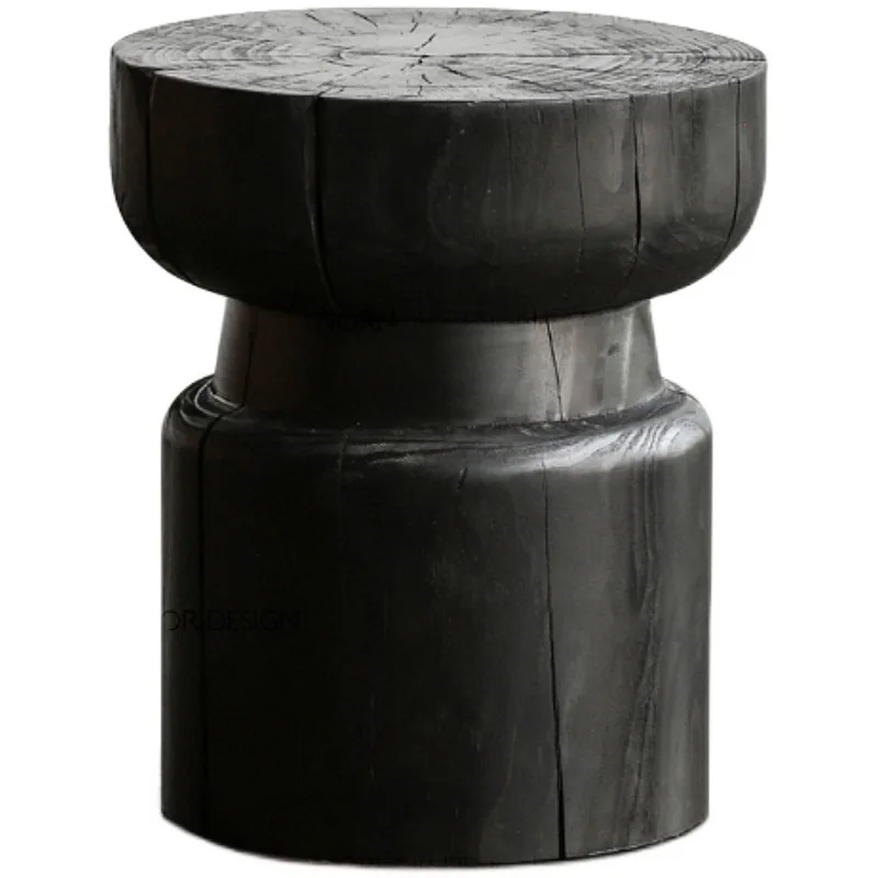 Solid wood pier stool Nordic log lowstool edge few B & B stumps against the wall ornament round corner fewart coffeetable