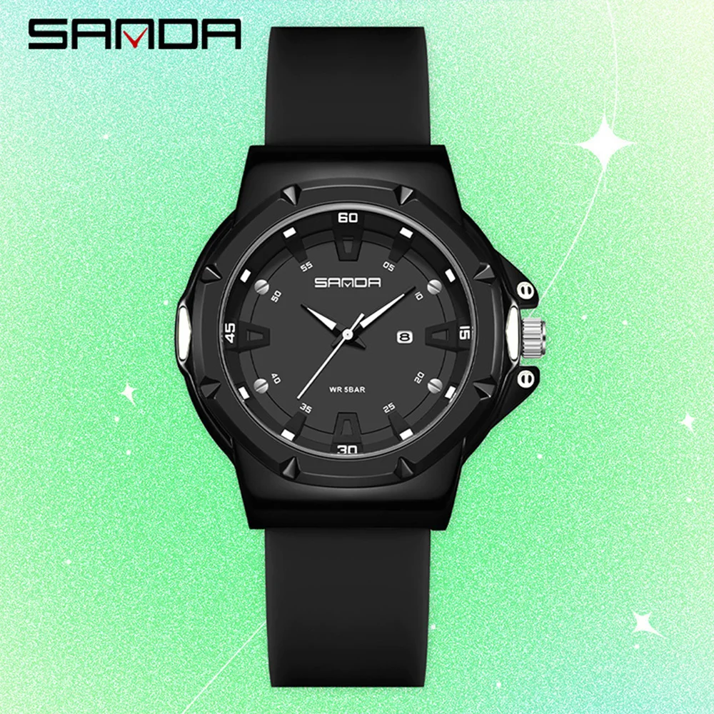 Fashion SANDA Top New 3260 Student Watch Waterproof Quartz Watch Simple Calendar Fashion Female Student Watch 2025