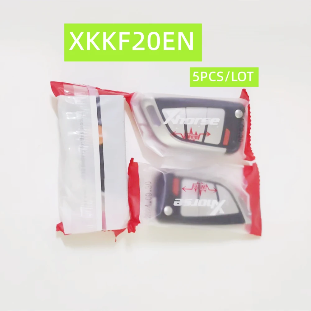 

5 шт. серии XK, оригинальный XKKF20EN Xhorse VVDI проводной дистанционный ключ XKKF20EN, английский для VVDI2, инструмент, 3 кнопки
