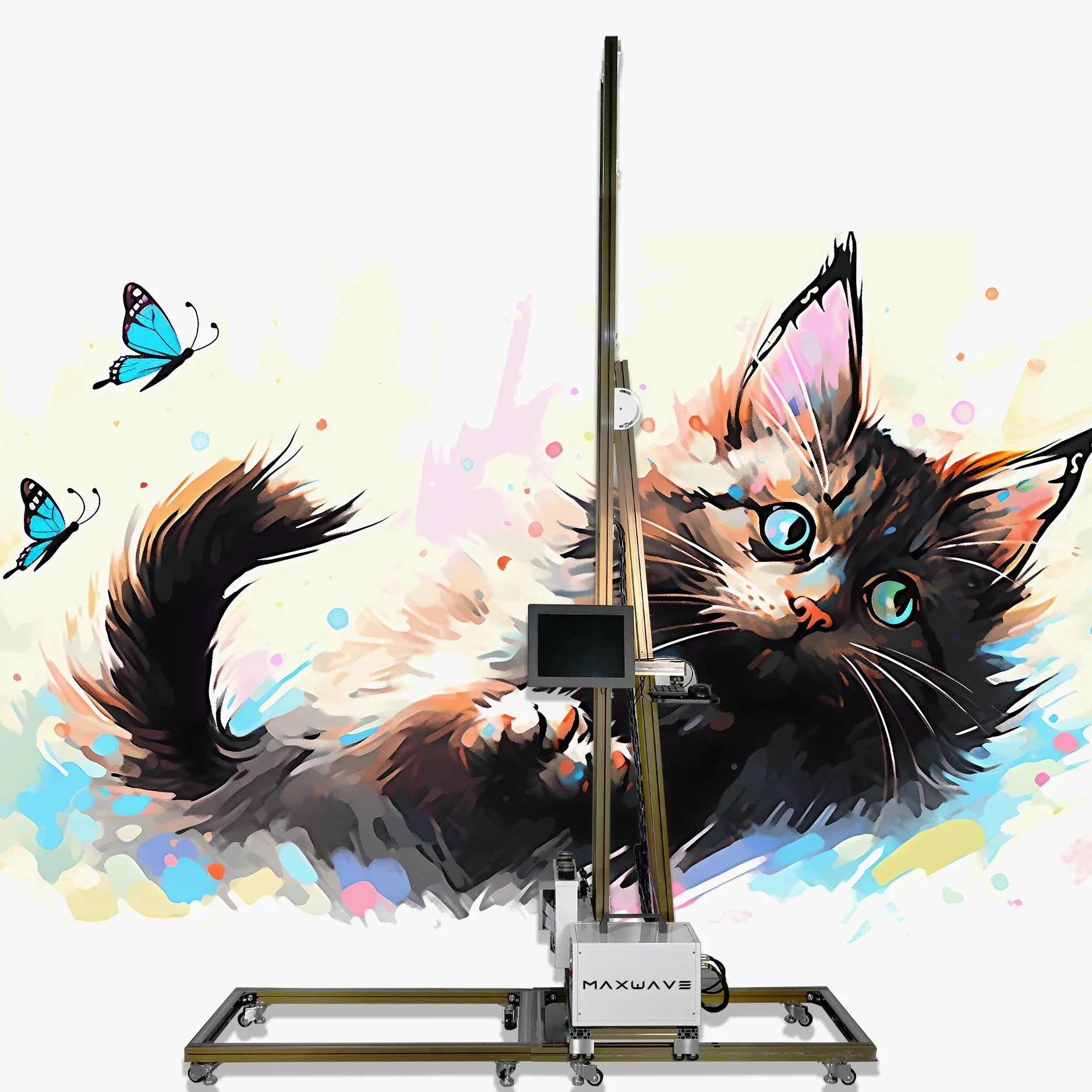 Maxwave Vertical Wall Printer Machine 3D Portable Indoor Outdoor Inkjet Mural Paintting Wall Decoration Printing