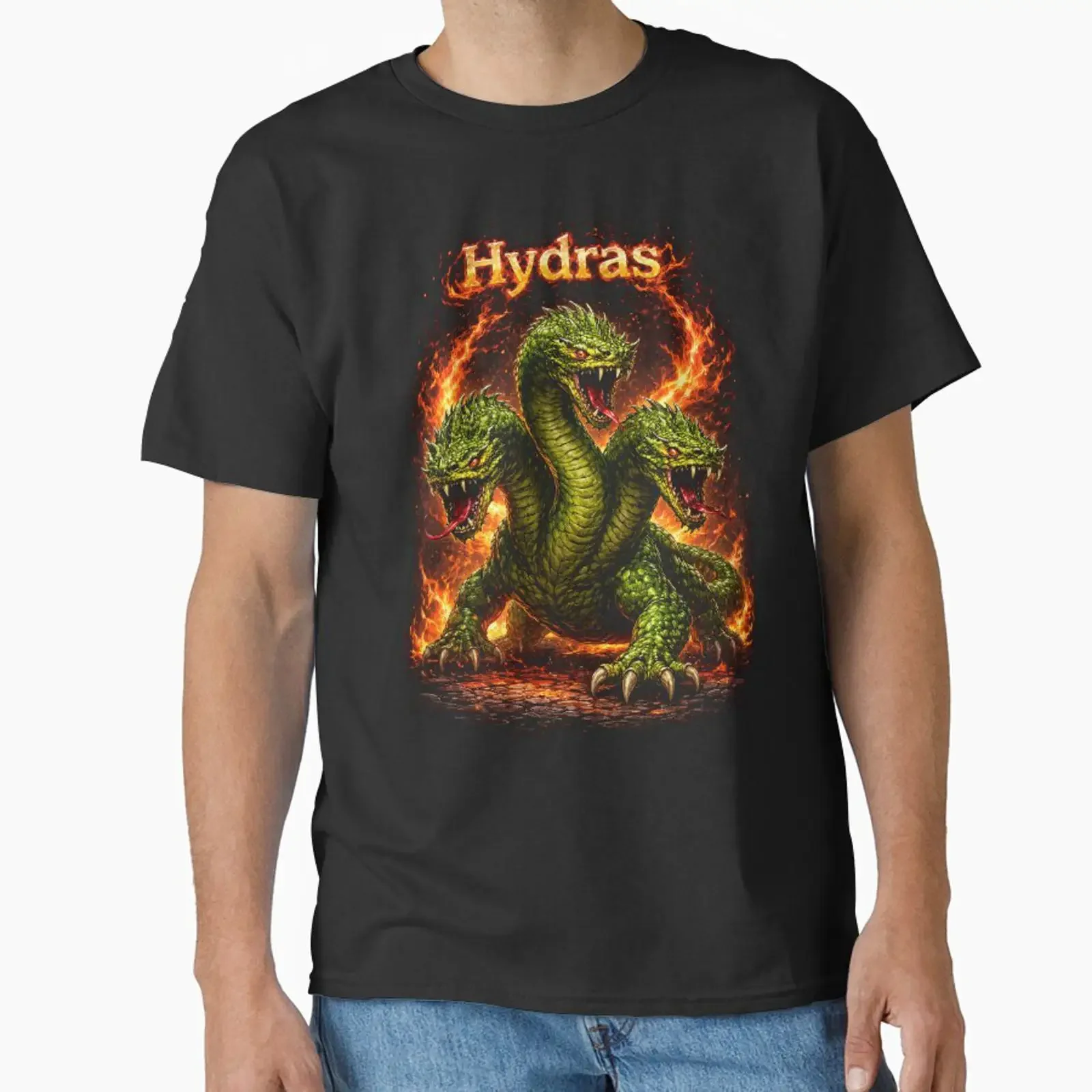 Hydras, entworfen und verkauft von Green Sama, Vintage-Waschung, Designerkleidung, bequeme Streetwear, stilvoll, atmungsaktiv, leicht Herren
