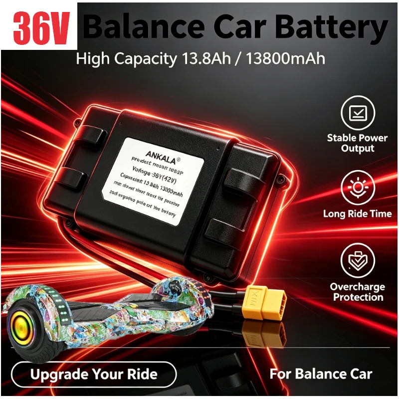 For Electric Self-balancing Scooter HoverBoard Unicycle 36V 13.8Ah 10S2P New Rechargeable Lithium Battery