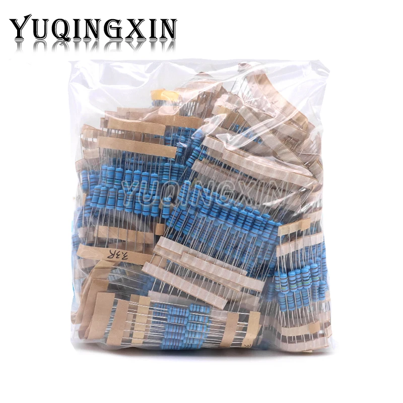 1220pcs 1W Metal Film Resistor Kit 1% 0.33R - 2.2M ohm 122ValuesX10pcs Resistance Set Assortment Pack